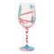 Lolita Barbie Living the Dreamlife Hand Painted Wine Glass 9.1in H